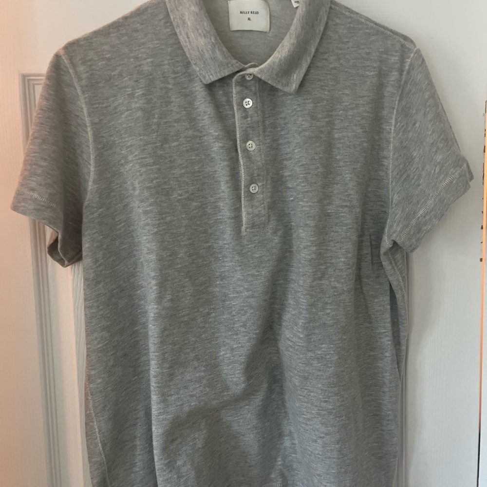 Billy Reid soft cotton Gray Polo Shirt